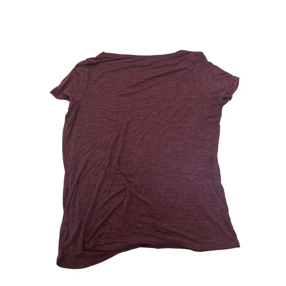Merona Womens V-Neck T-Shirt XXL Burgundy Rayon & Spandex - Picture 4 of 4
